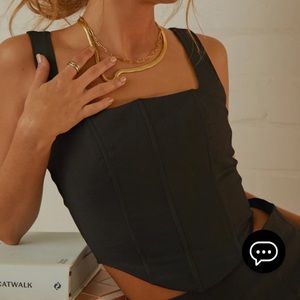 Peppermayo pastel skies bustier top black size US6